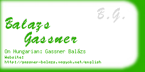 balazs gassner business card